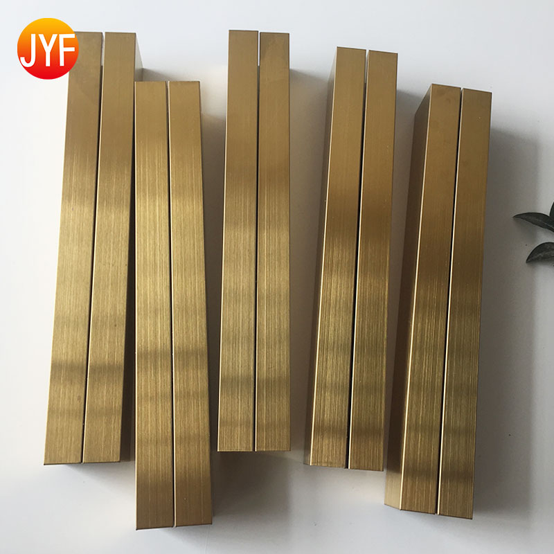 Z0027 JINYIFAN Factory Stainless Steel Stucco Stick On Straight Edge Tile Trim Corner